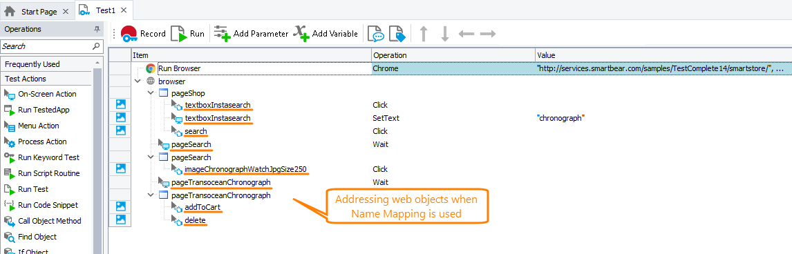 Getting web elements in keyword tests by using mapped names Getting web elements in keyword tests by using mapped names