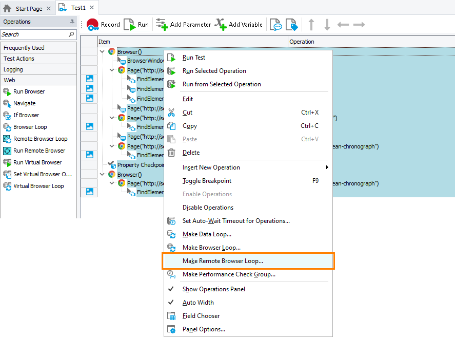 Making a remote browser loop Making a remote browser loop