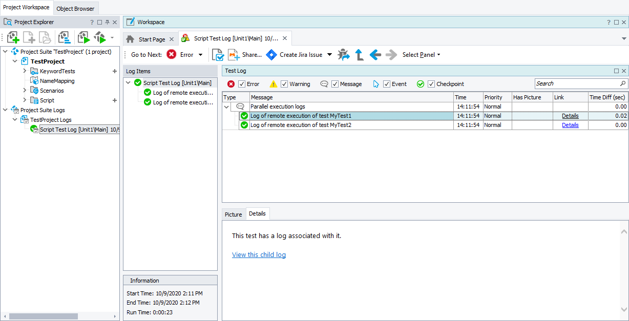 Results of cross-platform web tests run in parallel from TestComplete Results of cross-platform web tests run in parallel from TestComplete