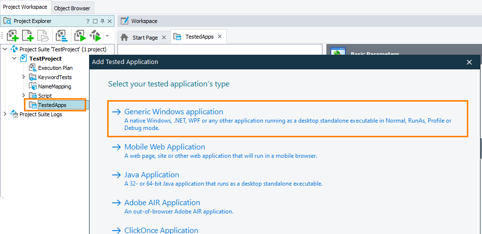 Testing Electron applications in TestComplete: Add an Electron application in the Tested Applications collection Testing Electron applications in TestComplete: Add an Electron application in the Tested Applications collection
