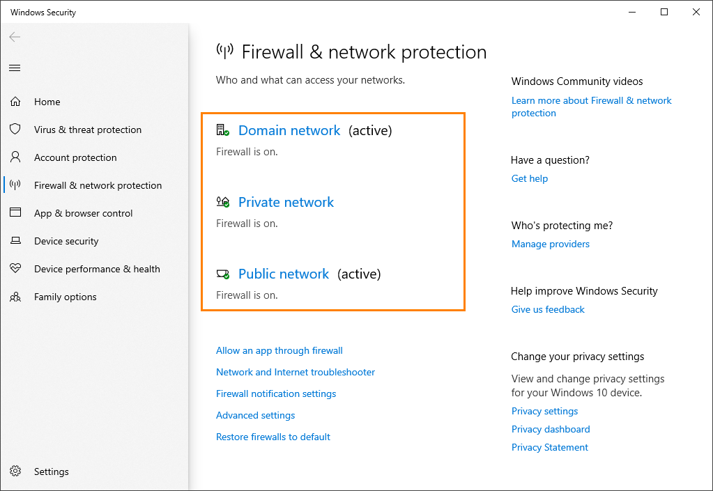 Windows Firewall in Windows 10 Windows Firewall in Windows 10
