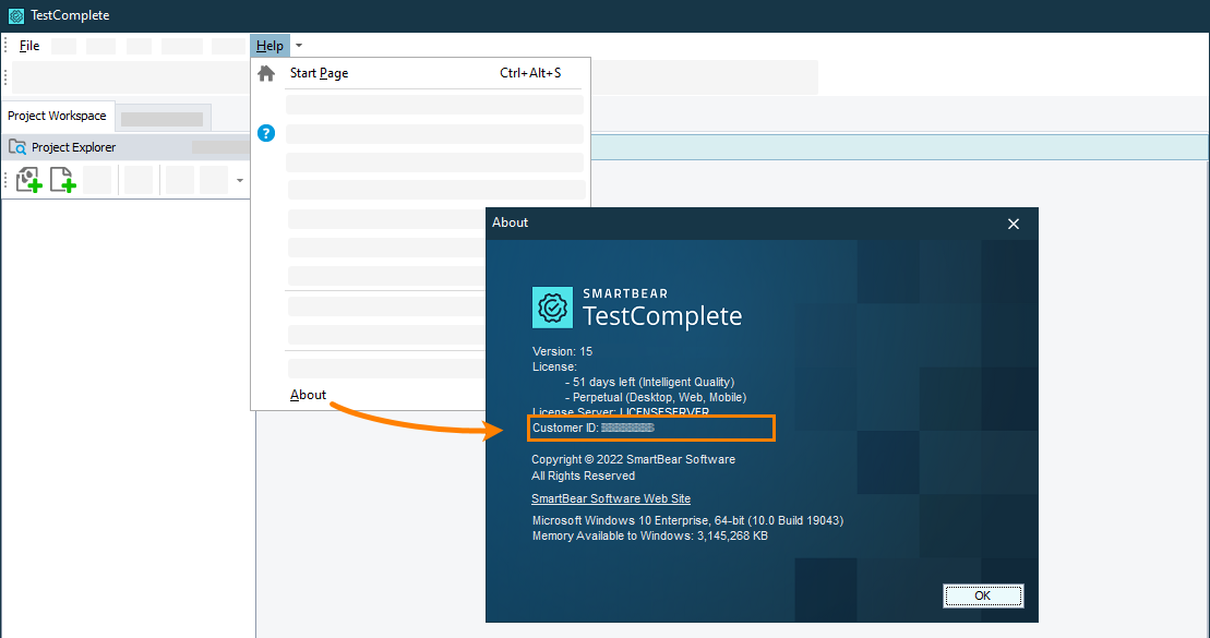 TestComplete Customer ID TestComplete Customer ID
