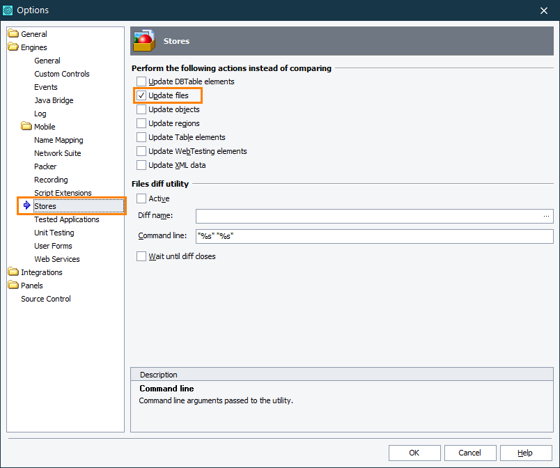 Enable the global update option Enable global update option in TestComplete