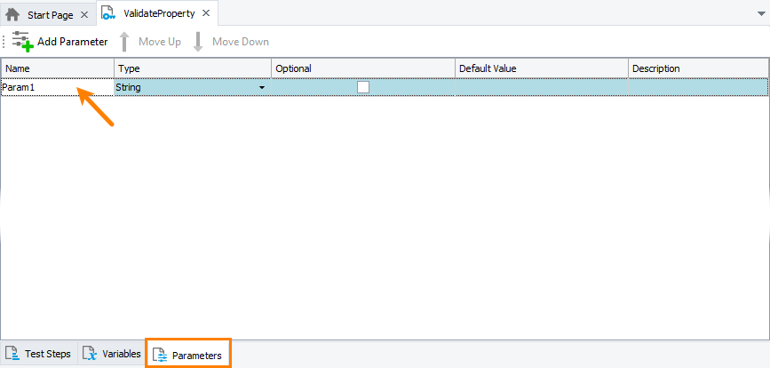 Creating a keyword test parameter Creating a keyword test parameter to parameterize a checkpoint