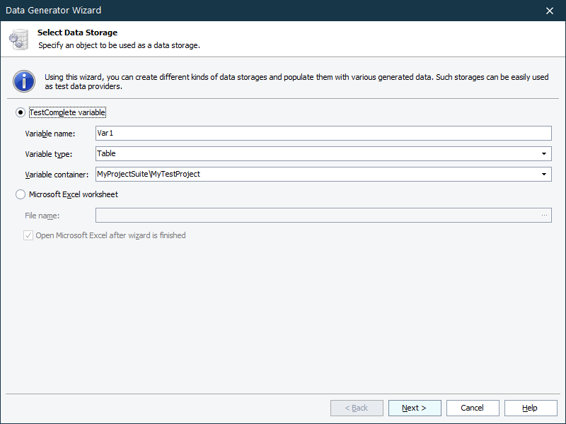 The Type of the Data Storage