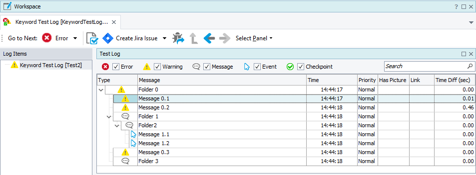 Log folders hierarchy Log folders hierarchy