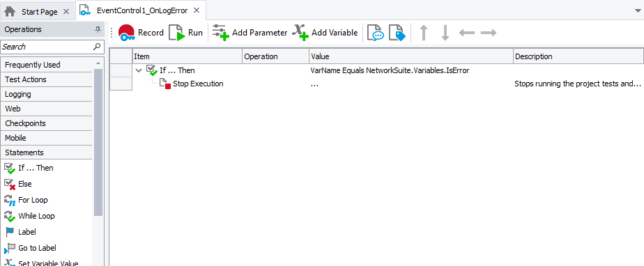 Keyword test event handler Keyword test event handler