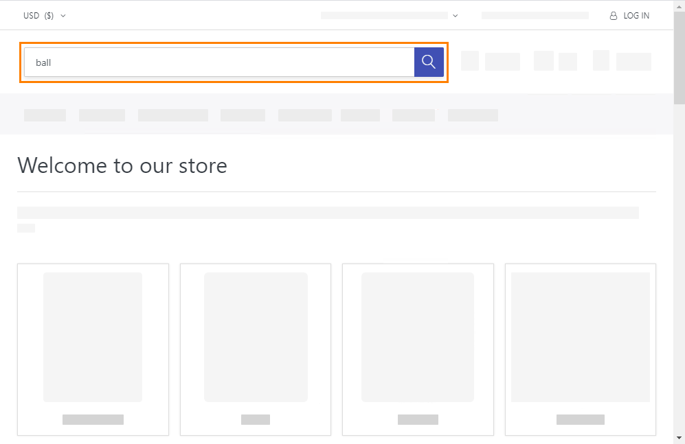 Type 'ball' in Search box Getting Started with TestComplete (Web): Type 'ball' in the Search box