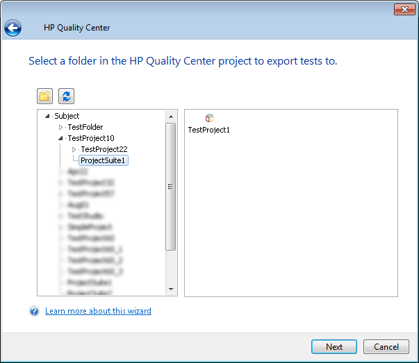 TestComplete Connector Wizard - Specifying Upload Folder TestComplete Connector Wizard - Specifying Upload Folder