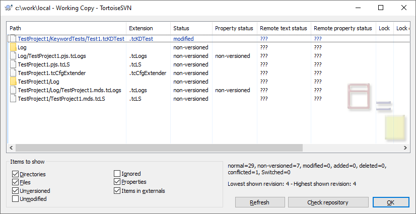 Viewing Uncommitted Changes in the Working Copy Viewing Uncommitted Changes in the Working Copy