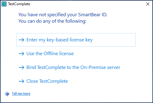 The 'Get license...' command