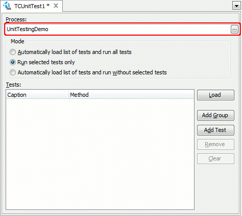 Specify the tested project Specify the tested project