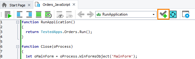 Adding Checkpoints to Script Tests Adding checkpoints to script tests