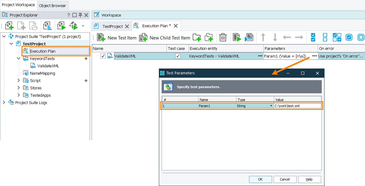Setting a parameter value Setting parameter value
