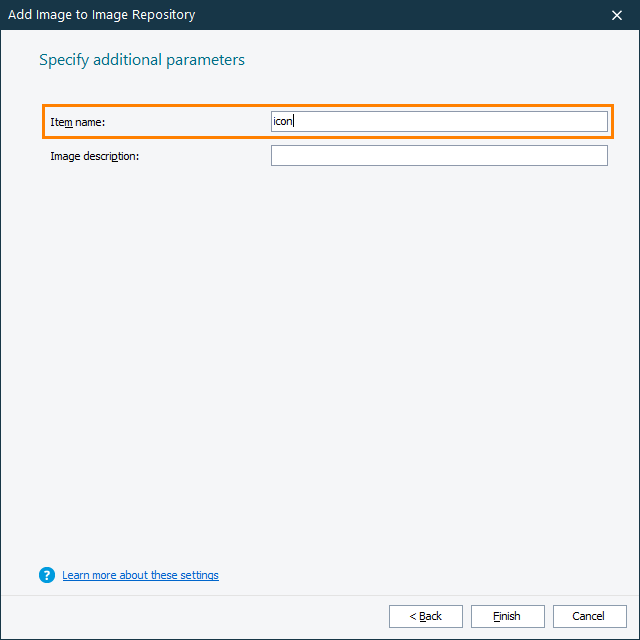 Image-Based Testing Tutorial: Specifying Additional Parameters Image-Based Testing Tutorial: Specifying additional parameters