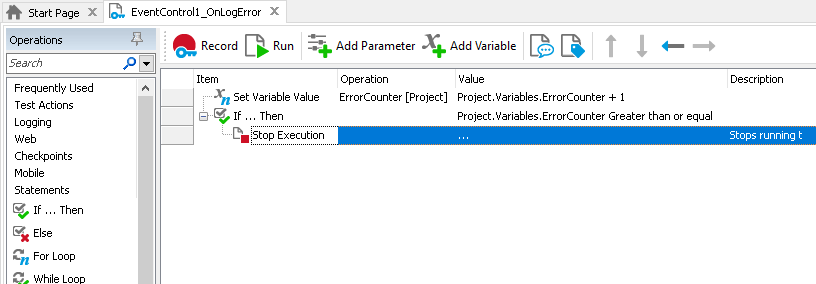 Keyword test event handler Keyword test event handler
