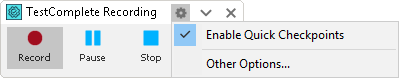 Getting Started With TestComplete (Desktop): Enabling Quick Checkpoints Getting Started with TestComplete (Desktop): Enabling Quick Checkpoints