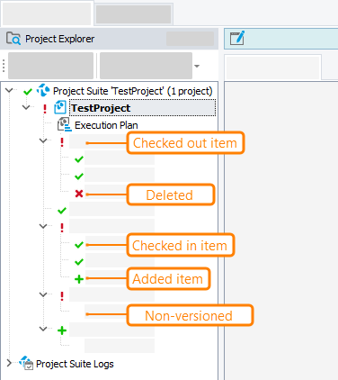 Team Foundation Version Control status icons in the Project Explorer Team Foundation Version Control status icons in Project Explorer