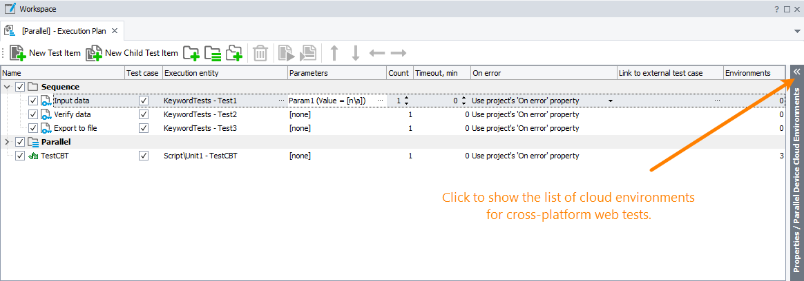 The Execution Plan editor The Execution Plan editor