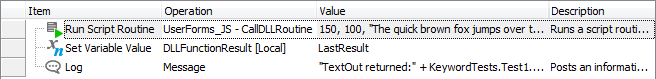 Calling DLL Routines From Keyword Tests Calling DLL Routines From Keyword Tests