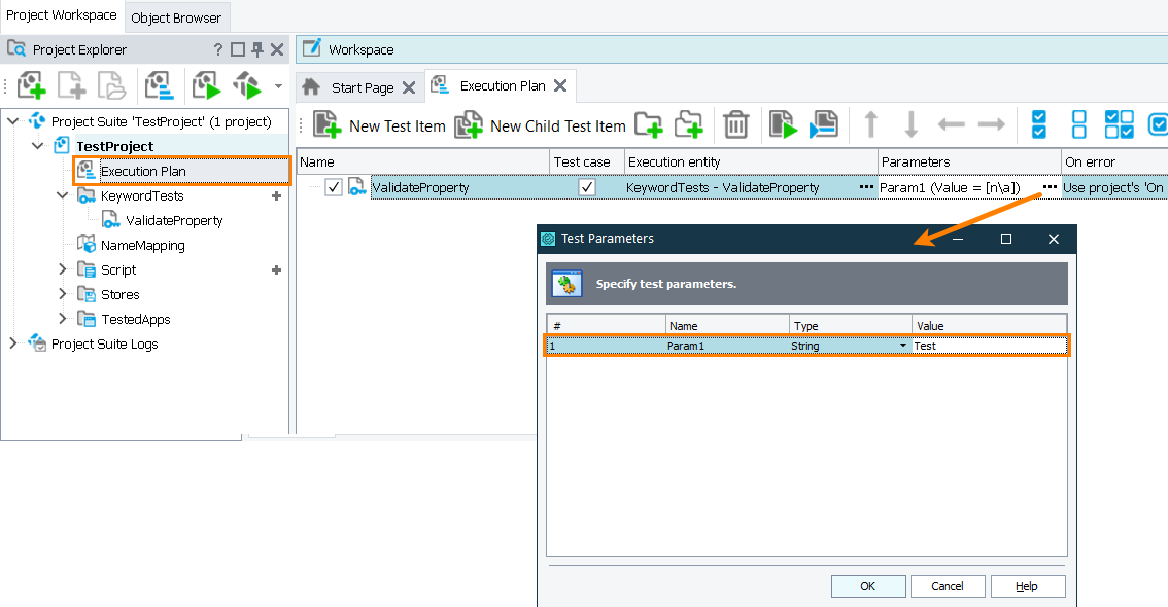 Setting a parameter value Setting parameter value