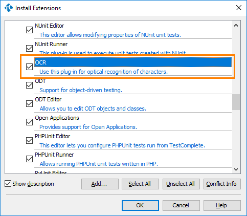 Enable the Common > OCR plugin Enable the Common > OCR plugin