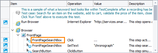 Accessing objects by their aliases from keyword tests Accessing objects by their aliases from keyword tests
