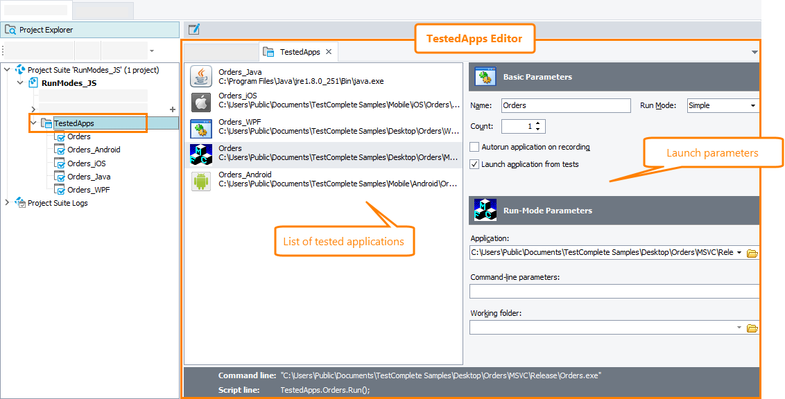 TestedApps Editor TestedApps editor