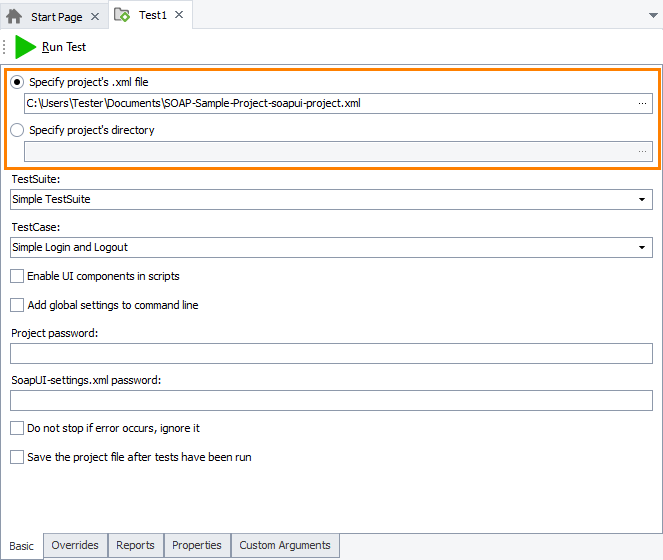 Editing SoapUI test properties Editing SoapUI test properties