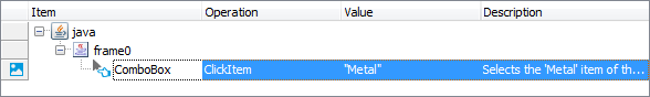 A keyword test operation over a Java object addressed by its alias A keyword test operation over a Java object addressed using its alias