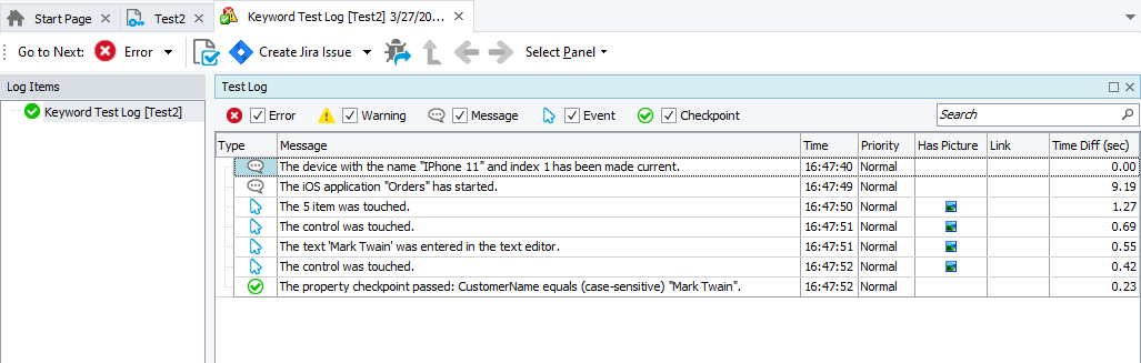 Testing Xamarin.Forms applications tutorial: The test results Testing Xamarin.Forms applications tutorial: The test results