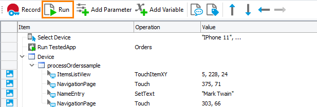 Testing Xamarin.Forms applications tutorial: Run the recorded test Testing Xamarin.Forms applications tutorial: Run the recorded test