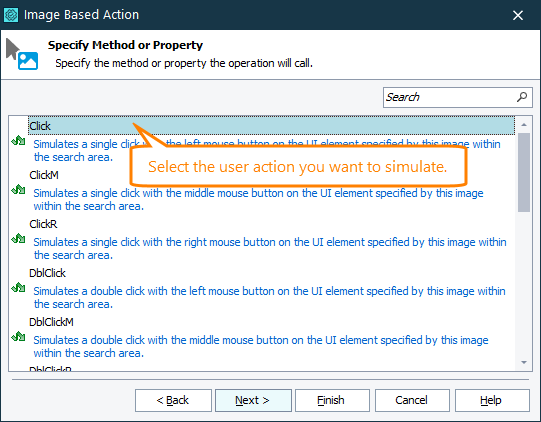 Image-Based Testing Tutorial: Selecting an Action to Simulate Image-Based Testing Tutorial: Selecting user action to simulate