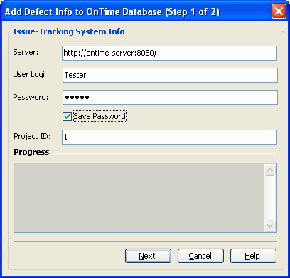 The Add Defect Info to the OnTime Database