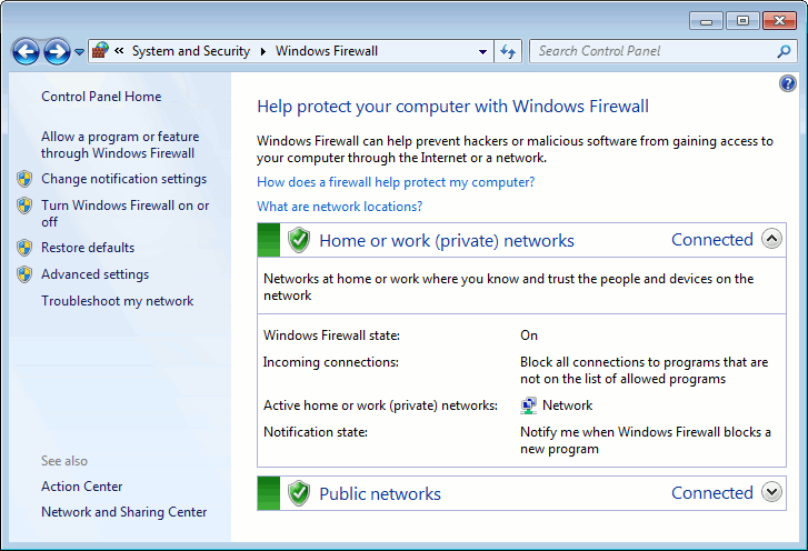 Configuring Windows Firewall Testleft Documentation