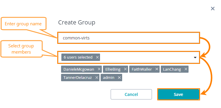 Adding users to the group