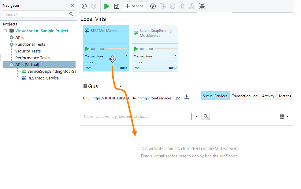 API testing with ReadyAPI: Deploying virtual service to VirtServer