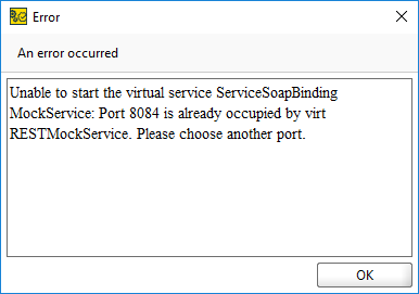 API testing with ReadyAPI: Warning message on conflicting port settings