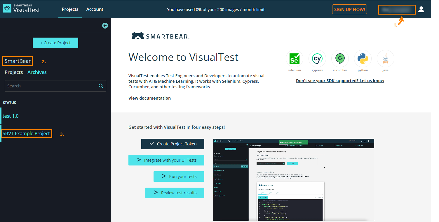 UI of VisualTest