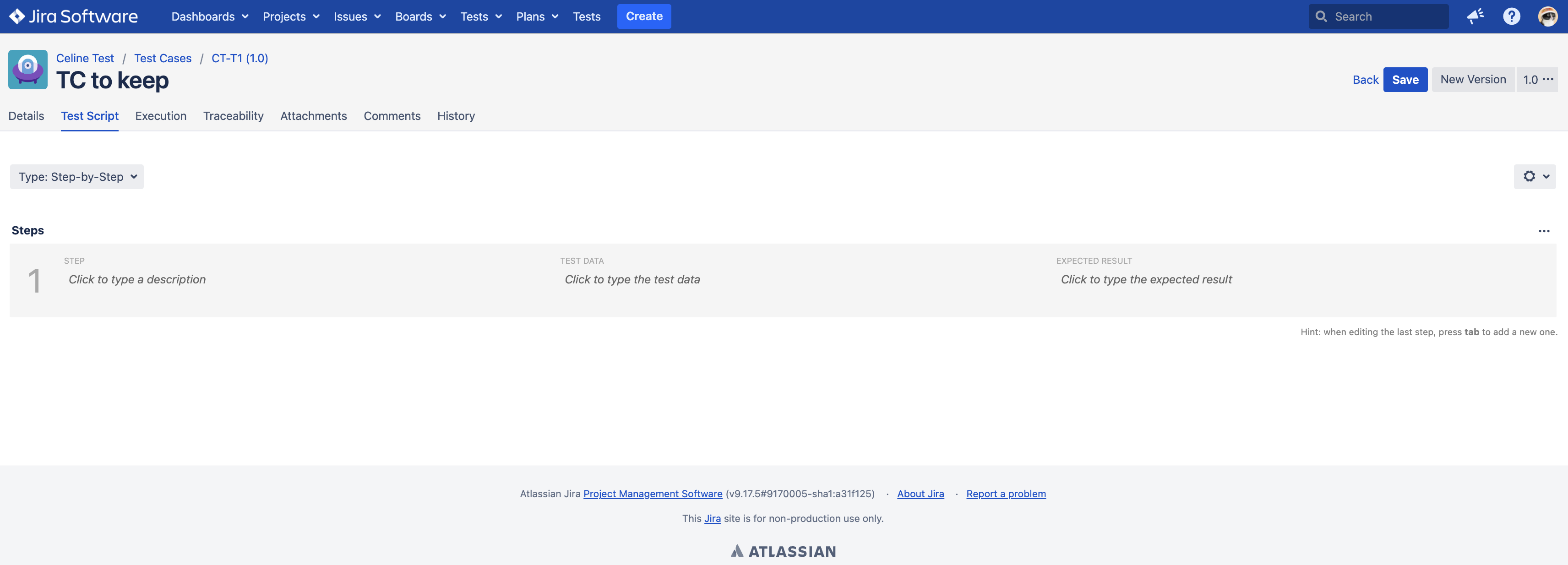 Test script