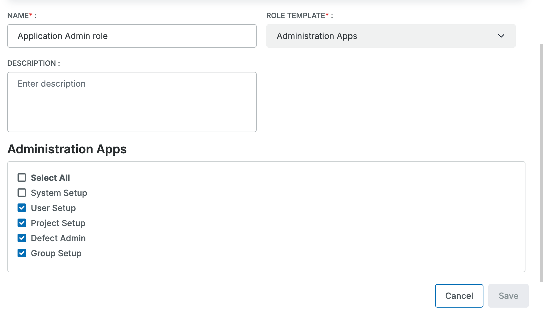 Application Admin Role Zephyr Administration App