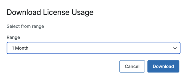 Download License Usage Download License Usage