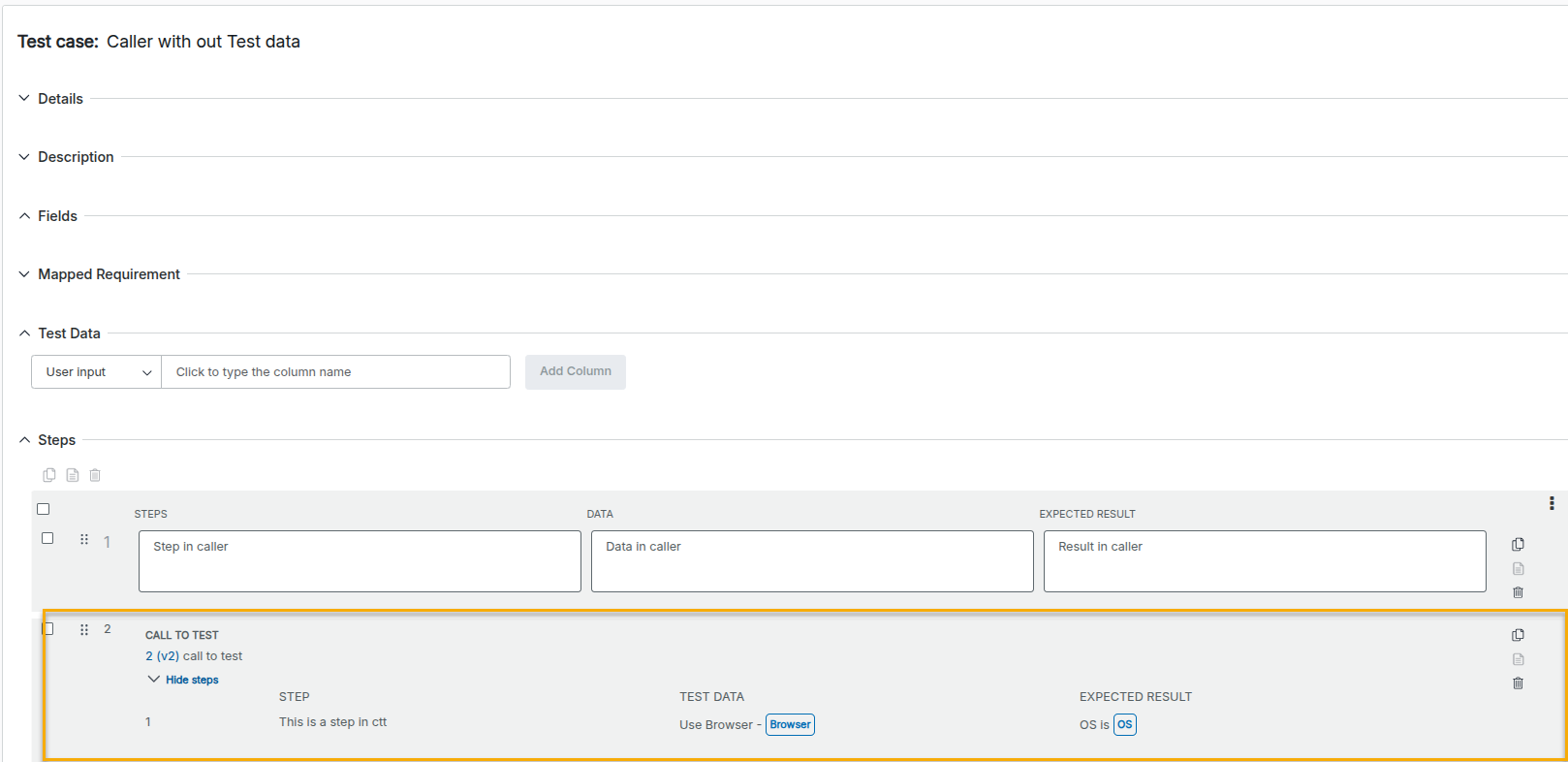 Call to Test Call to Test