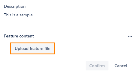 Upload a feature file