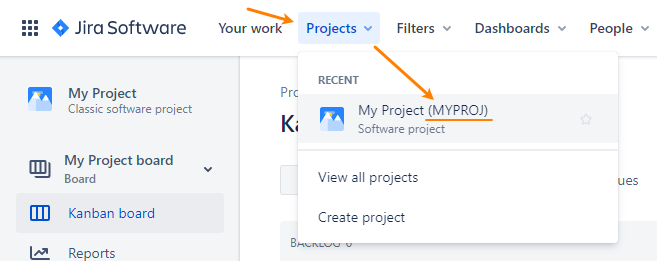 Jira project id