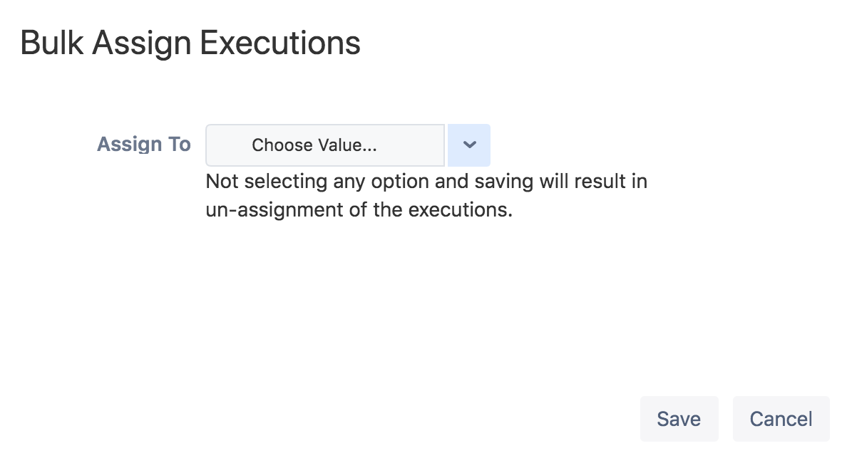 Bulk assign executions