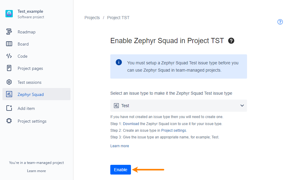 A Created Zephyr Test Issue