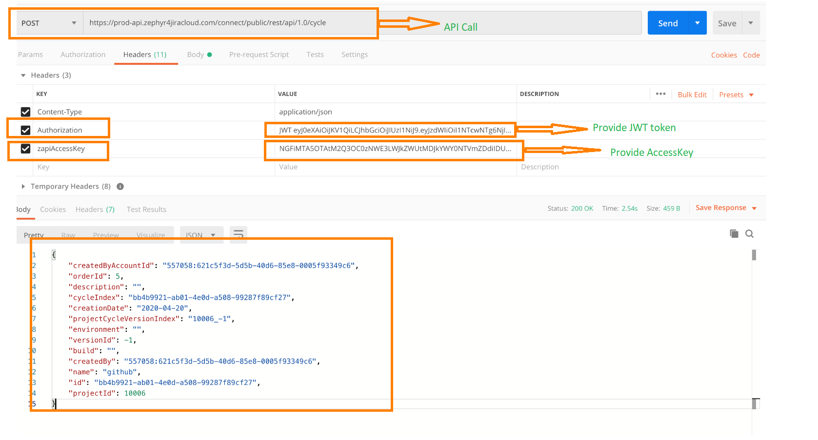 Call API in Postman