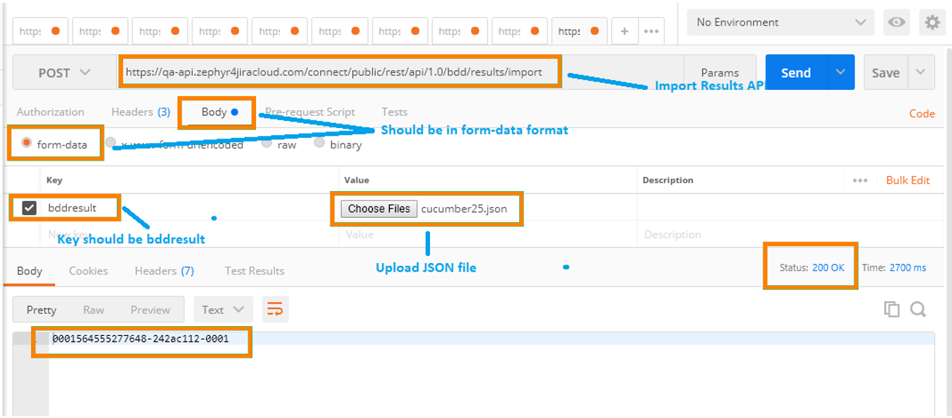 Uploading JSON results