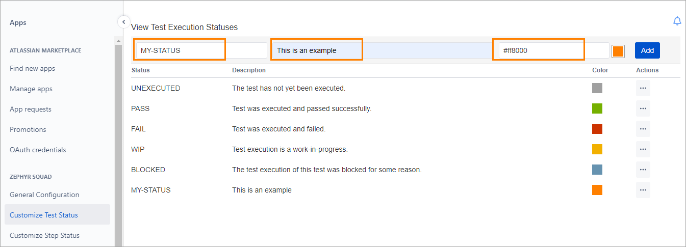 Add execution status details